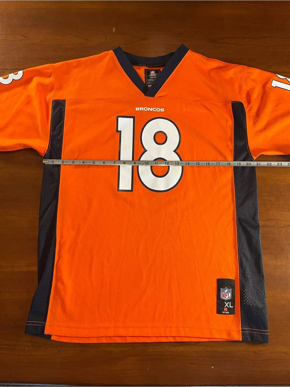 Denver Broncos Peyton Manning Jersey Youth XL Orange #18 Football